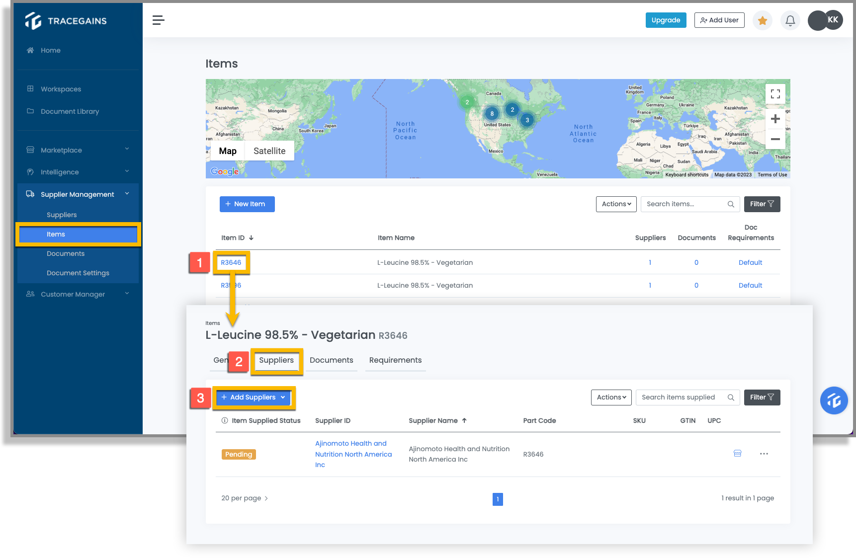 Add Items in Supplier Management Pro TraceGains Gather® Help Center
